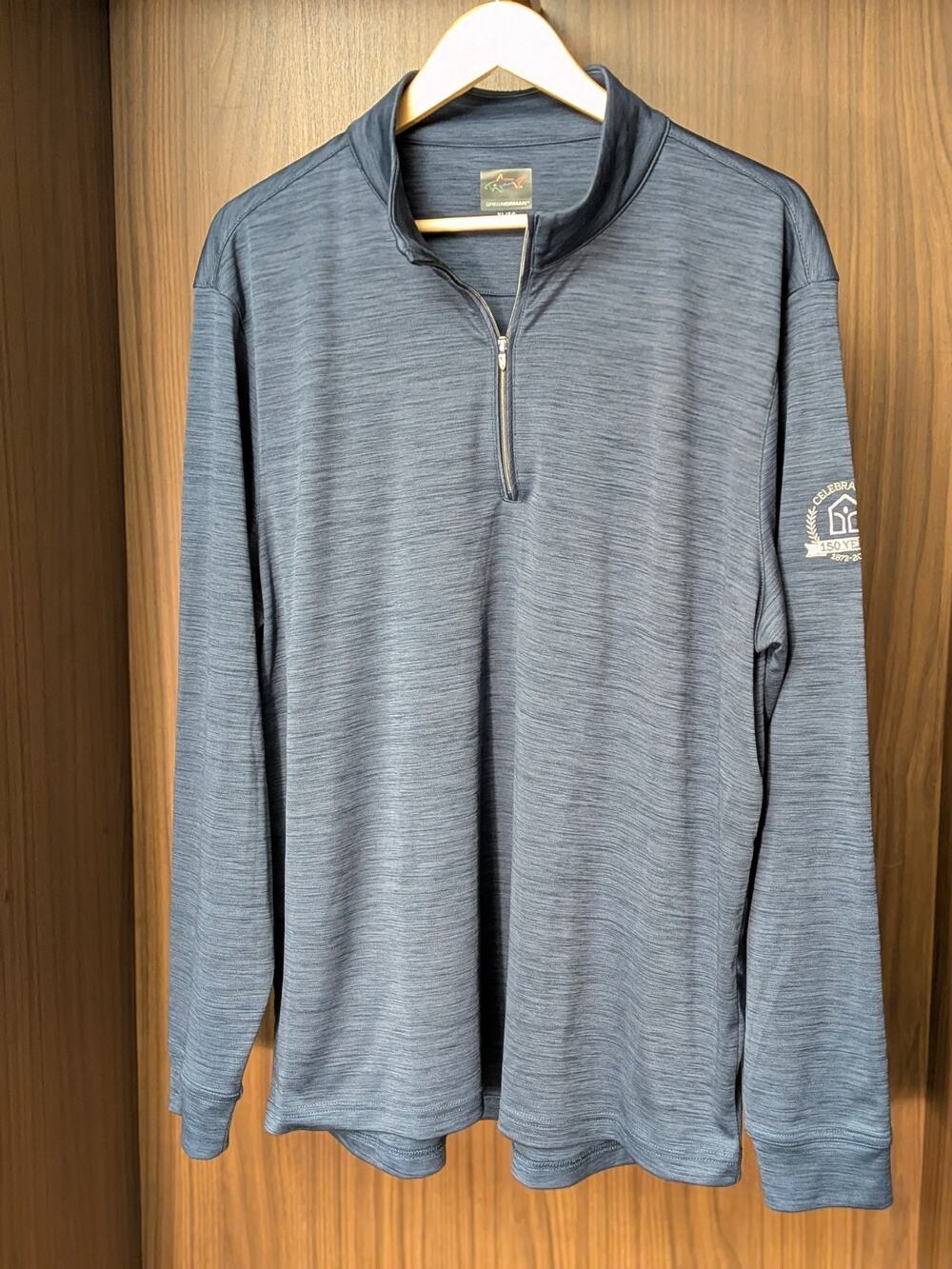 Greg Norman Men's Blue 1/4 Zip Sweatshirt Size XL High Neck 128492